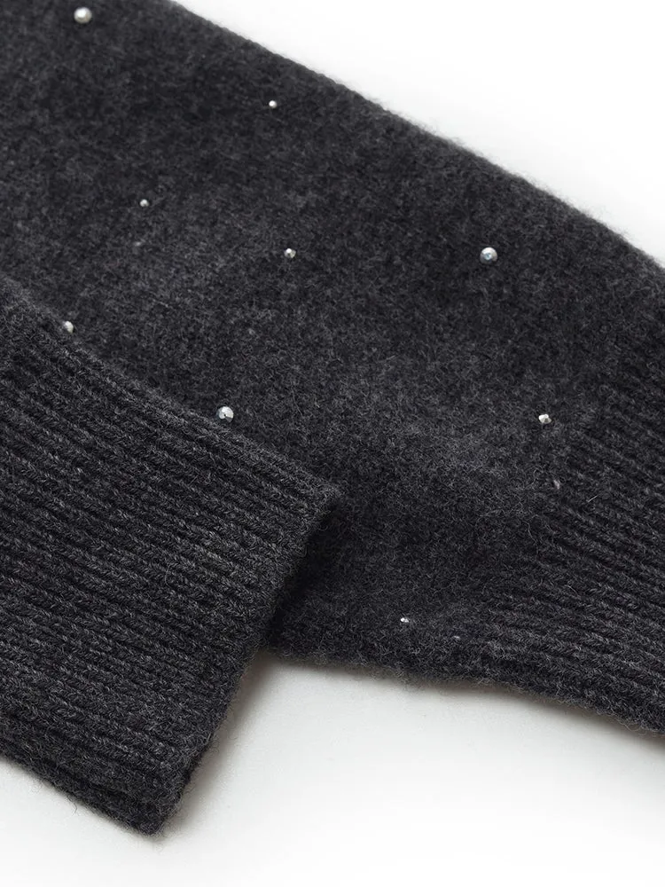 100% Wool Sequins Women Sweater