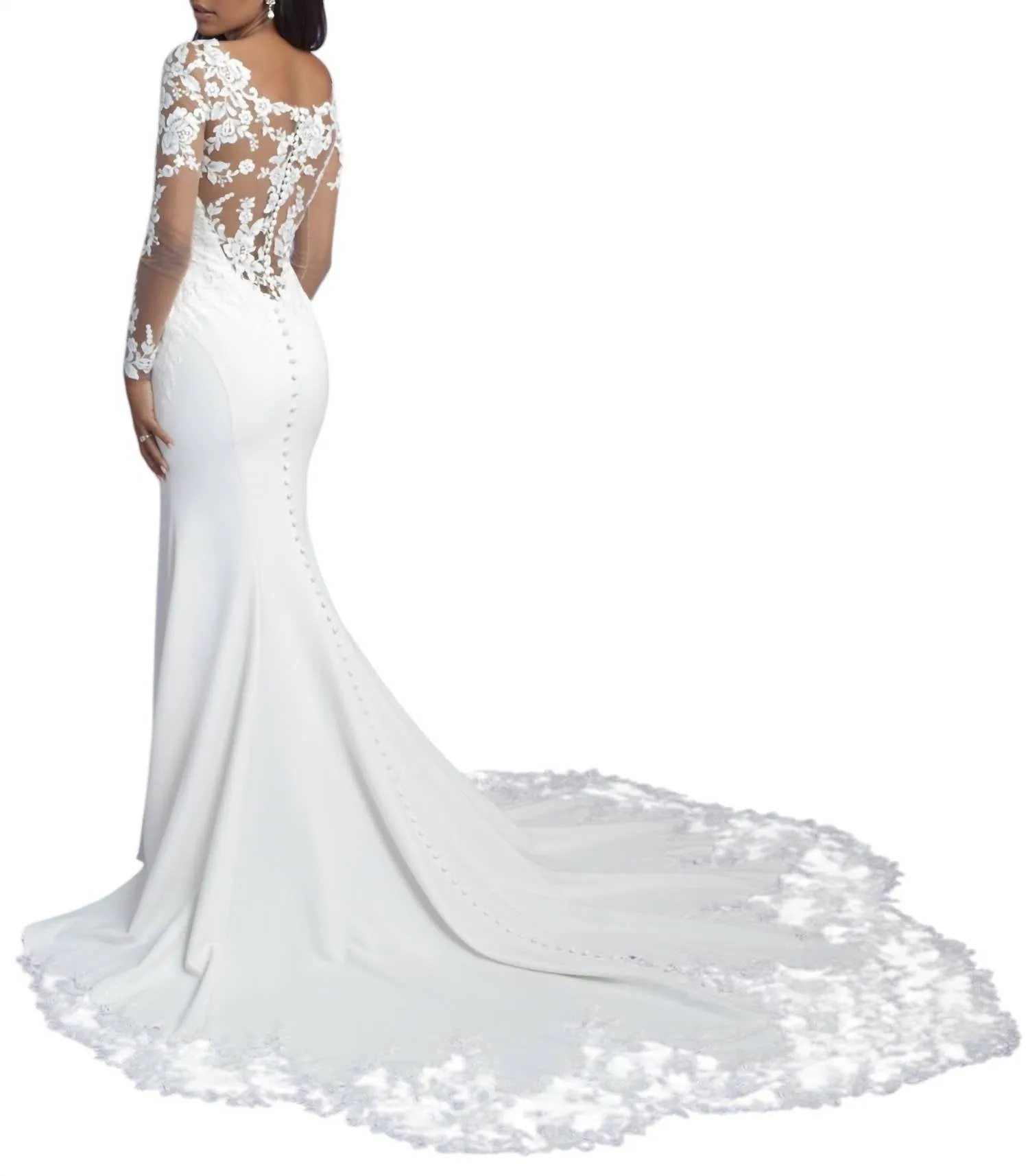 Allure Bridals - Intricate Lace Appliqué Wedding Gown