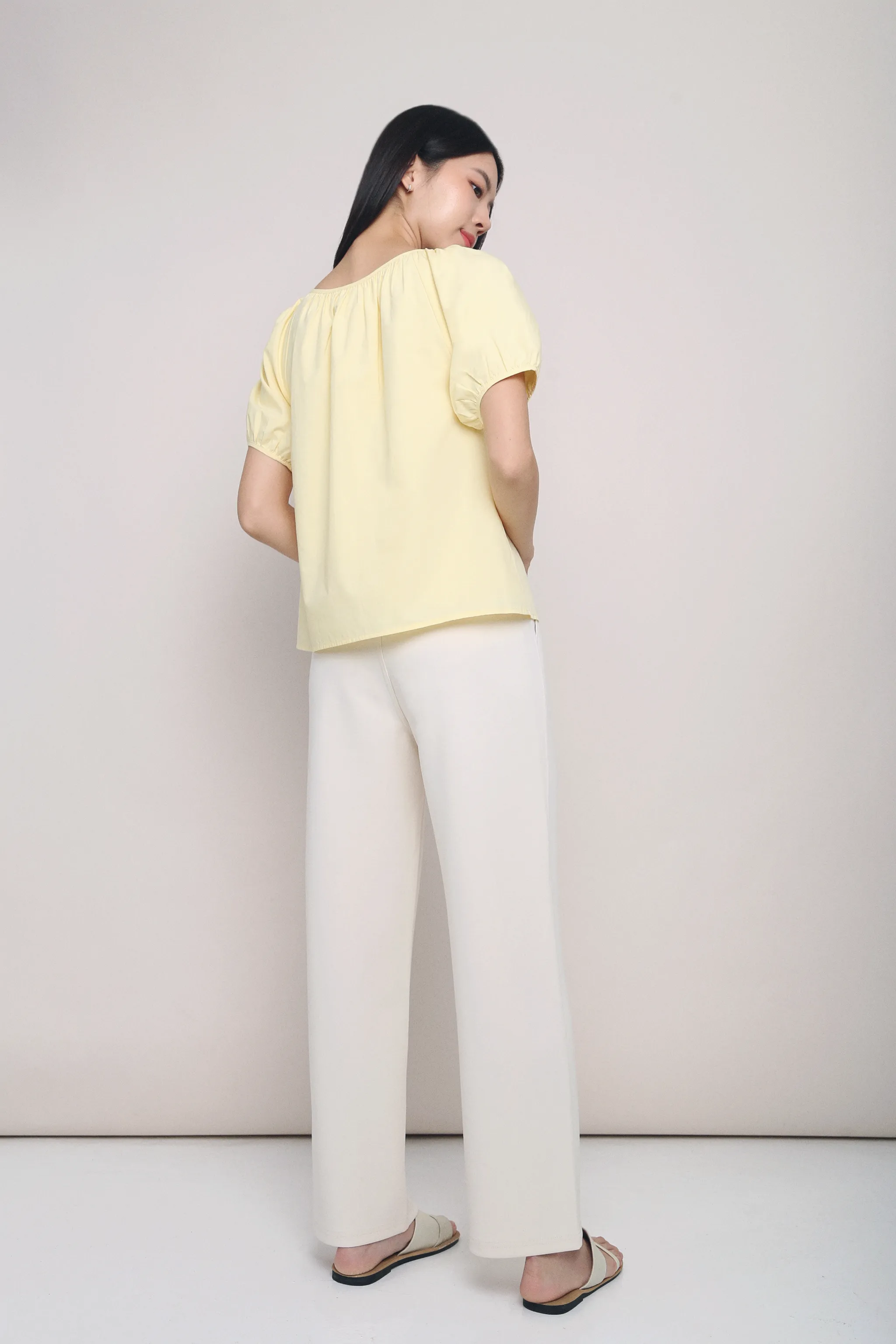 Avalon Straight Leg Slacks Beige (Backorder)