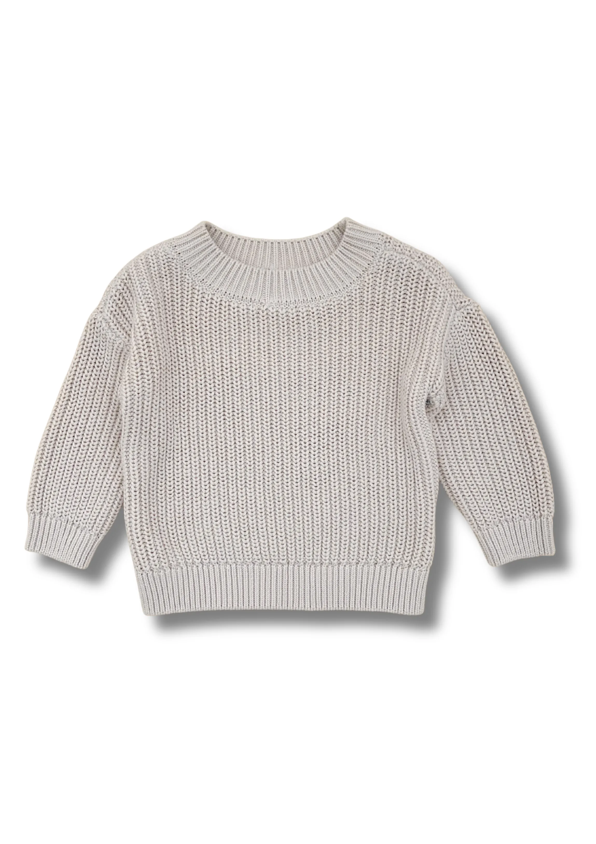 Basic Cotton Knit Jumper Beige