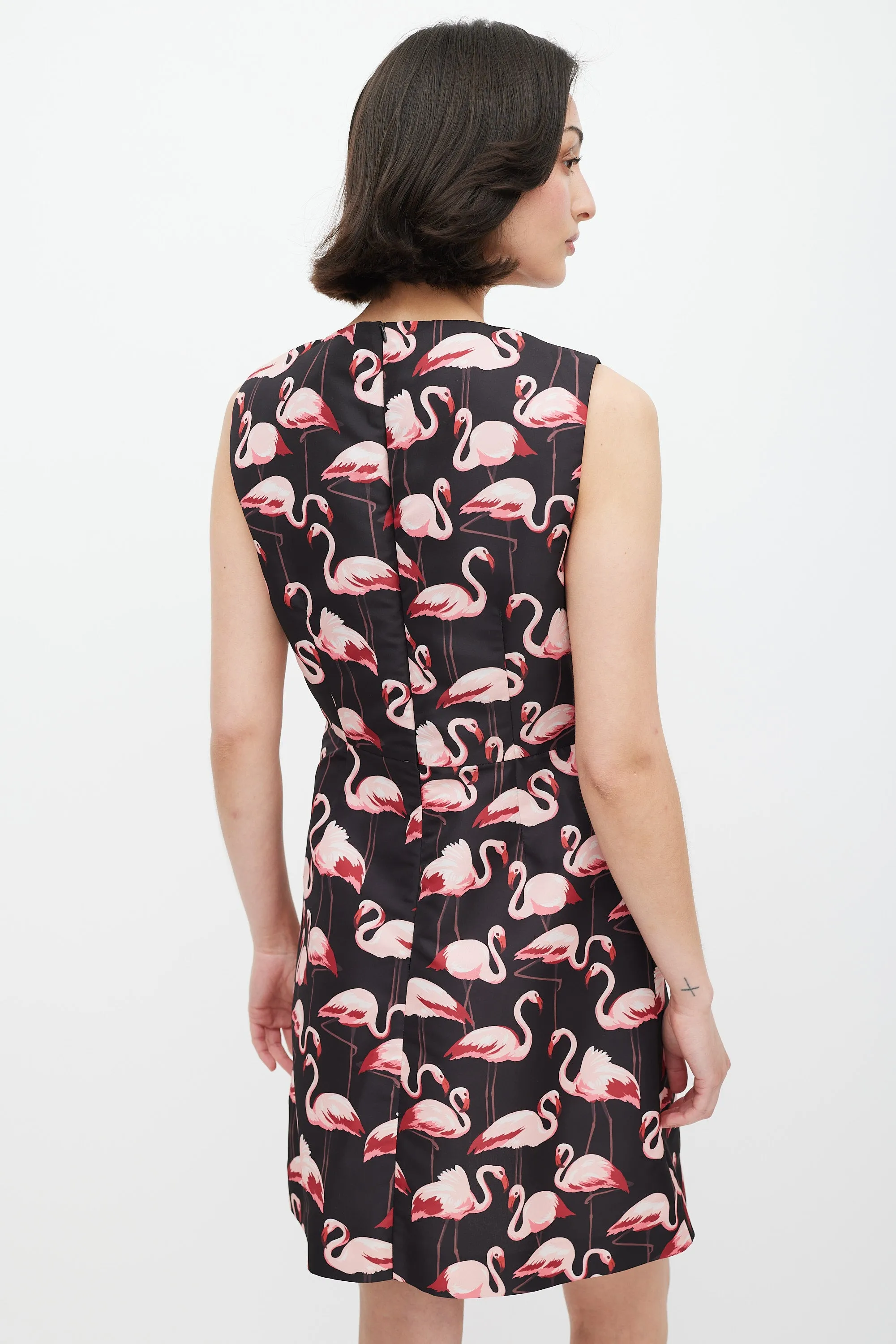 Black & Pink Patterned Dress