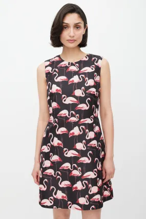 Black & Pink Patterned Dress