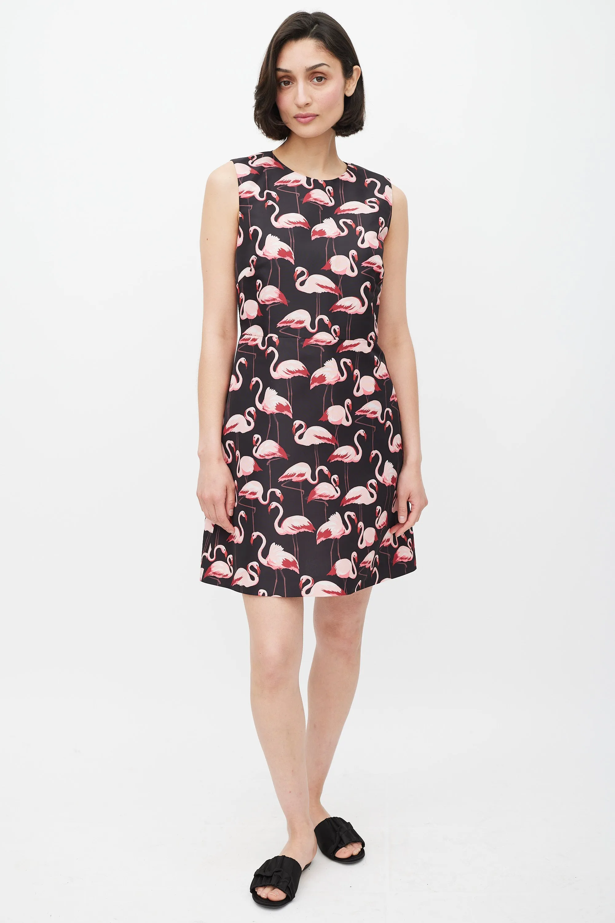 Black & Pink Patterned Dress