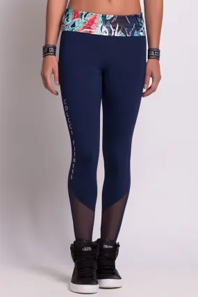Colcci Fitness Floral Waistband Jogging Leggings