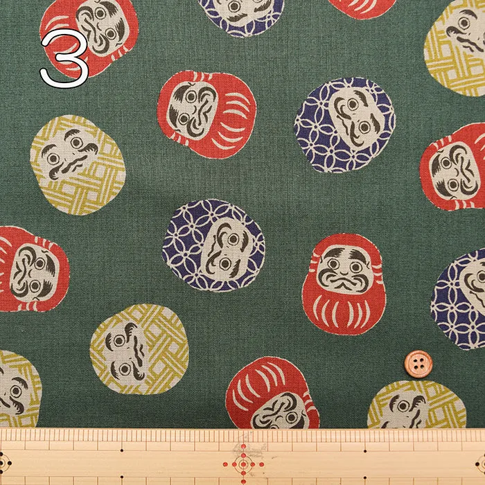 Cotton Scare Printed Fabric - Daruma