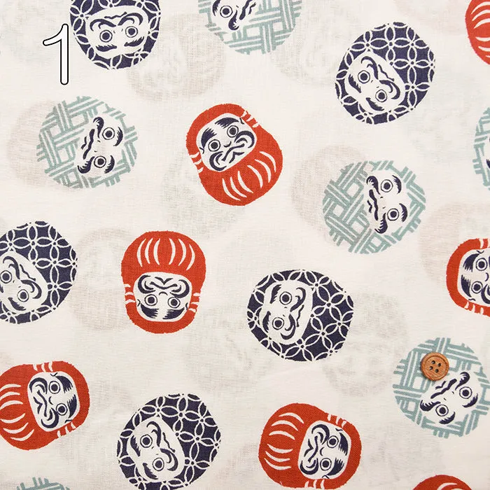 Cotton Scare Printed Fabric - Daruma