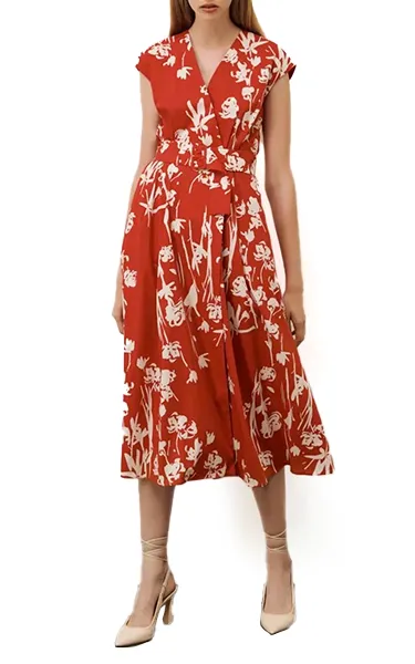 Marella Red Floral Taxi Dress