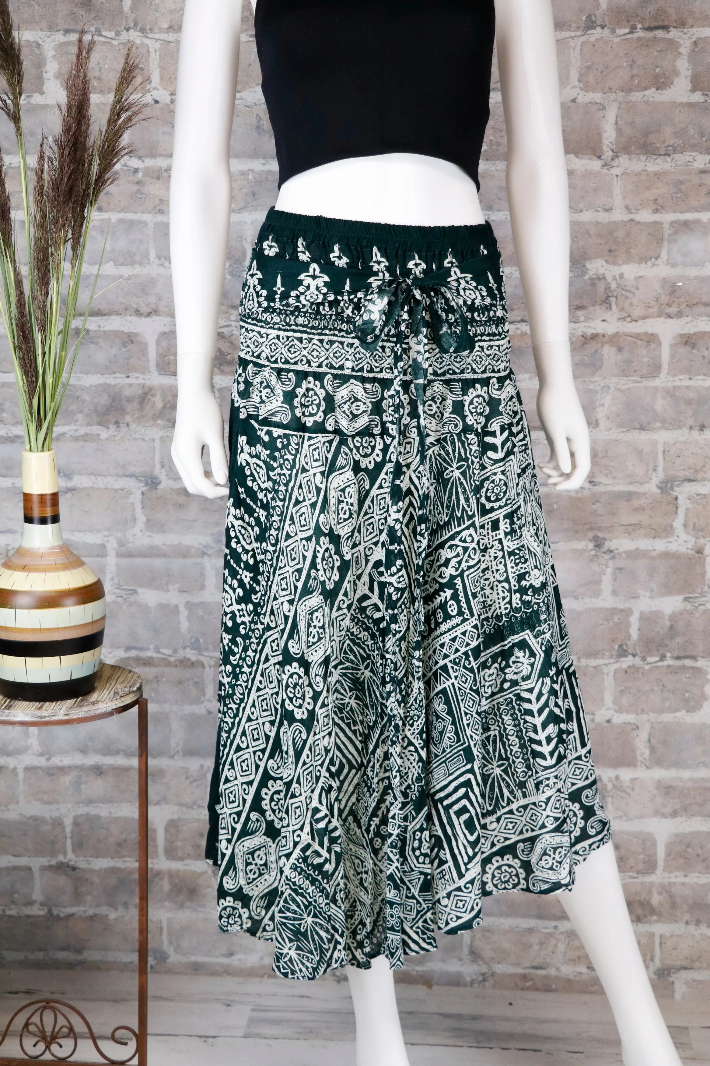 Maxi Dress Hippie Long Skirt Women Bohemian Boho Flared Skirt Summer Dresses Bow Tie Tribal Classic