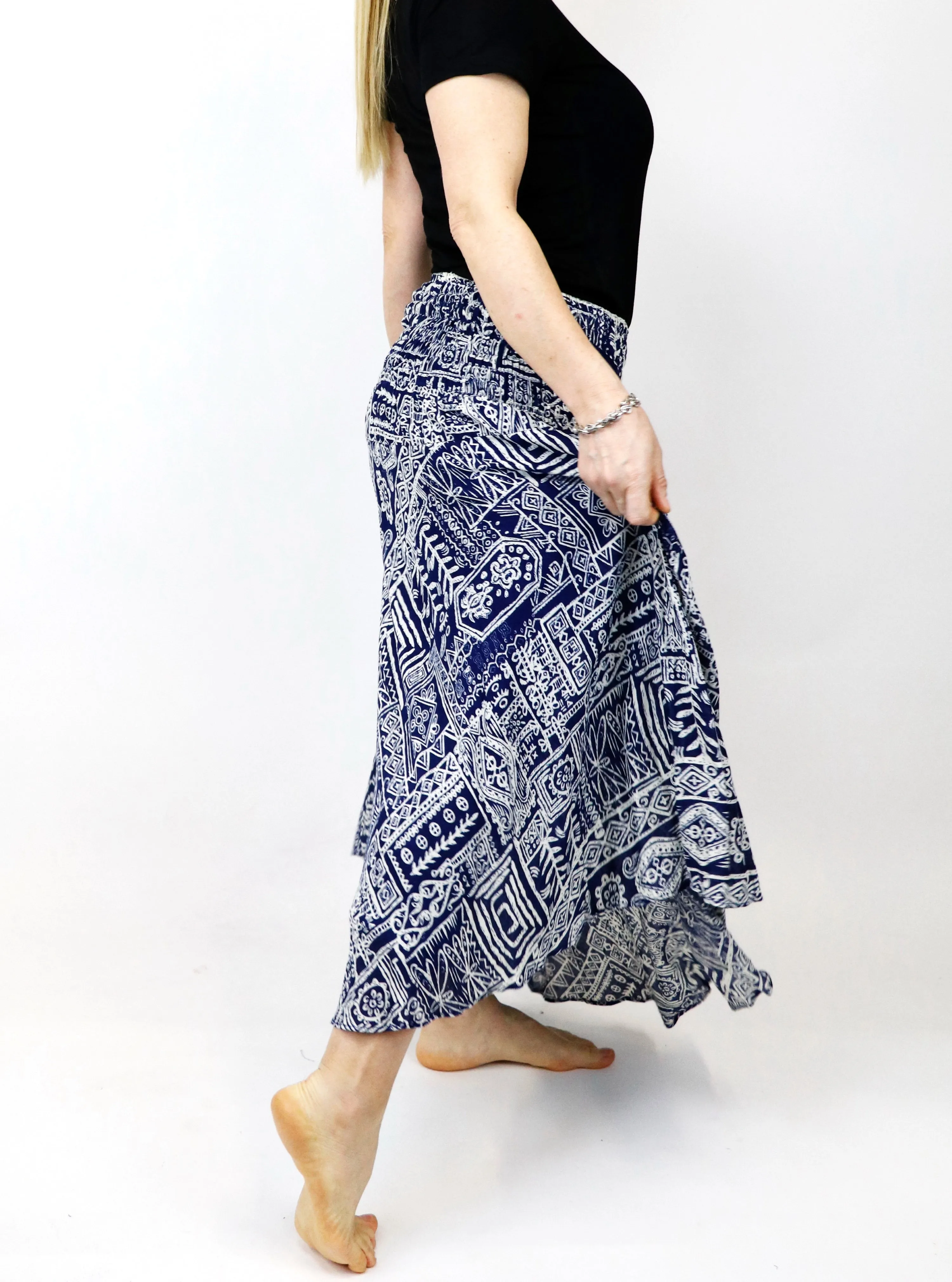 Maxi Dress Hippie Long Skirt Women Bohemian Boho Flared Skirt Summer Dresses Bow Tie Tribal Classic