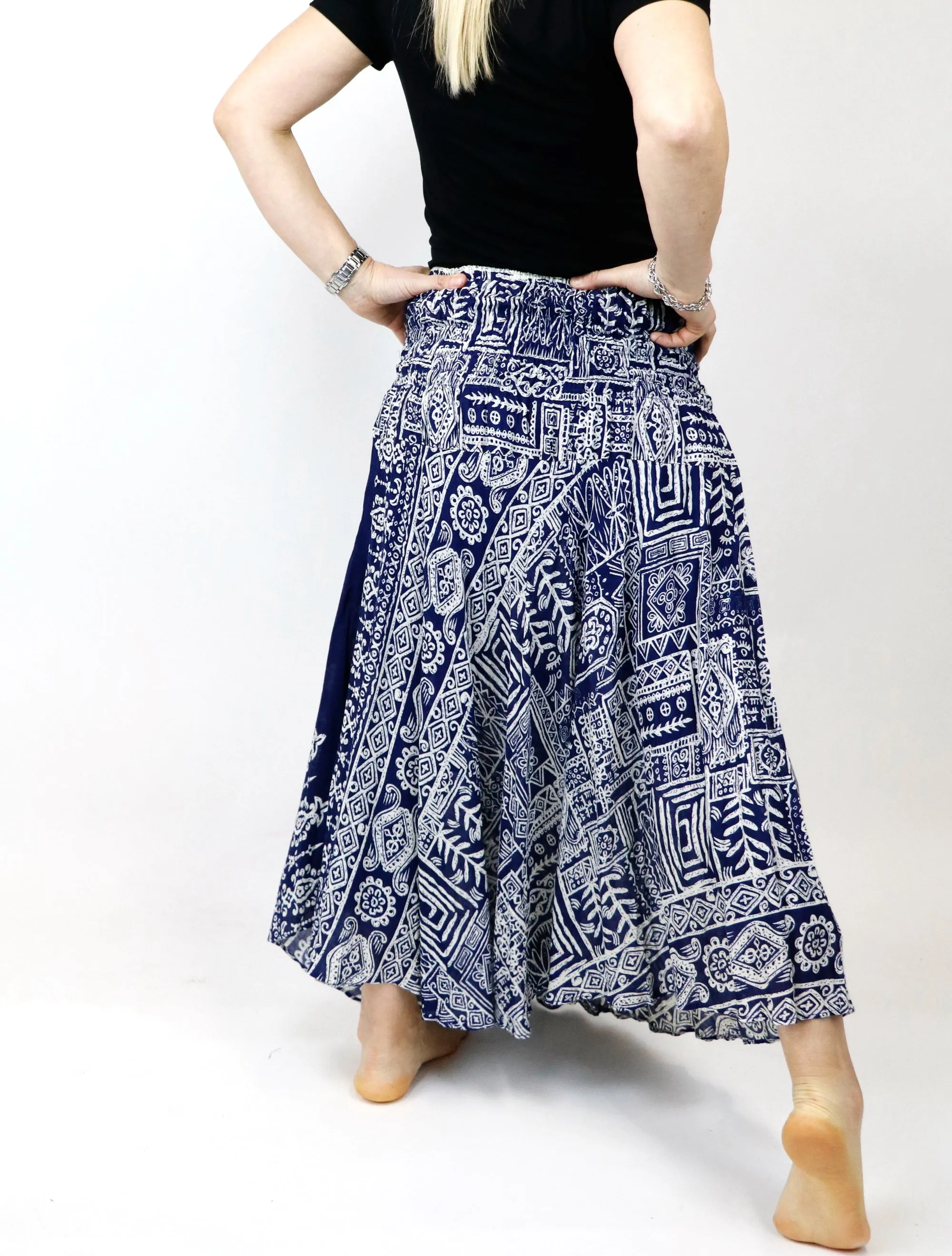 Maxi Dress Hippie Long Skirt Women Bohemian Boho Flared Skirt Summer Dresses Bow Tie Tribal Classic