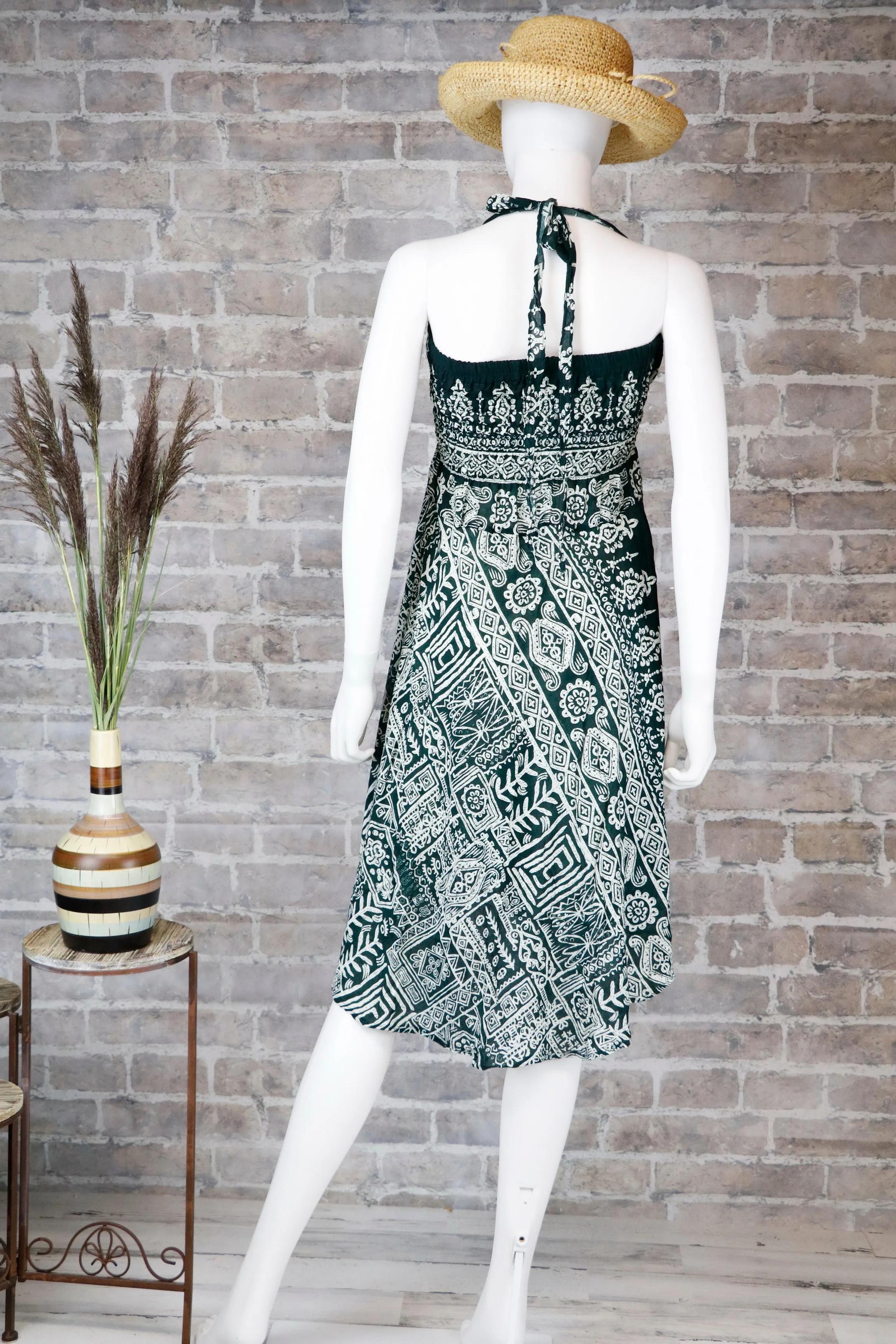 Maxi Dress Hippie Long Skirt Women Bohemian Boho Flared Skirt Summer Dresses Bow Tie Tribal Classic