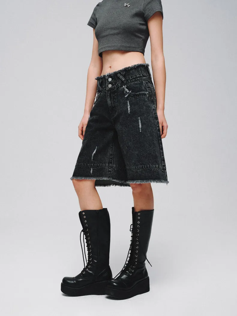Mid-rise Wide-leg Casual Versatile Jeans LAP0045