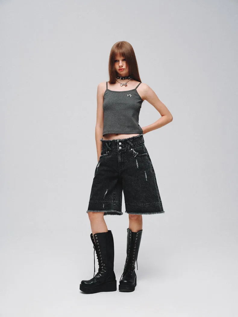Mid-rise Wide-leg Casual Versatile Jeans LAP0045