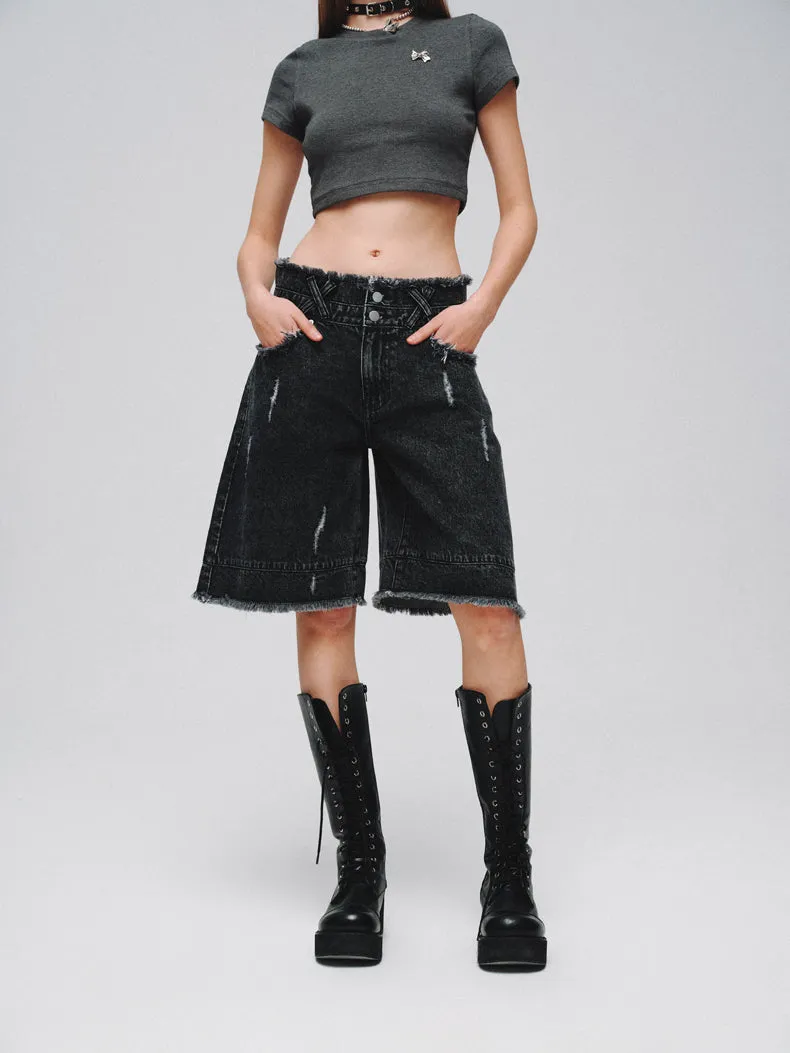 Mid-rise Wide-leg Casual Versatile Jeans LAP0045