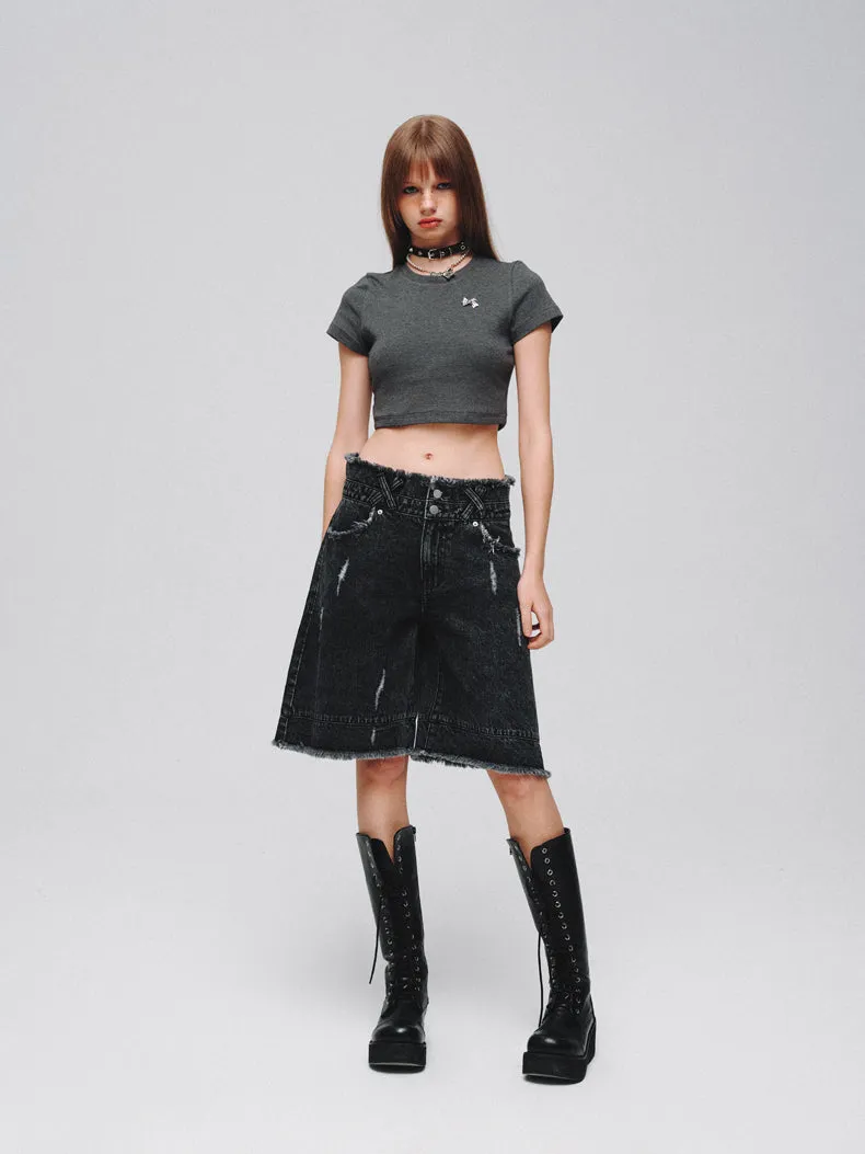 Mid-rise Wide-leg Casual Versatile Jeans LAP0045