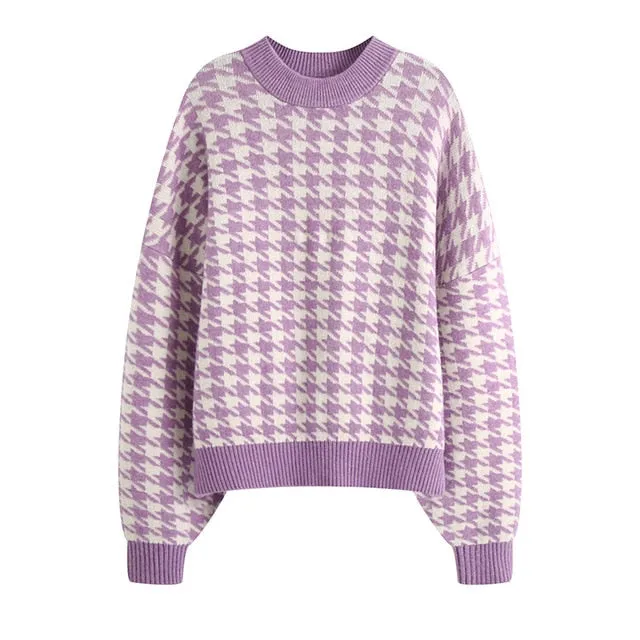 OVERSIZED HOUNDSTOOTH SWEATER