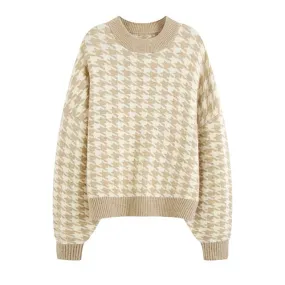 OVERSIZED HOUNDSTOOTH SWEATER