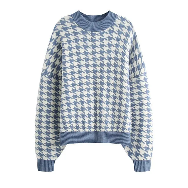 OVERSIZED HOUNDSTOOTH SWEATER