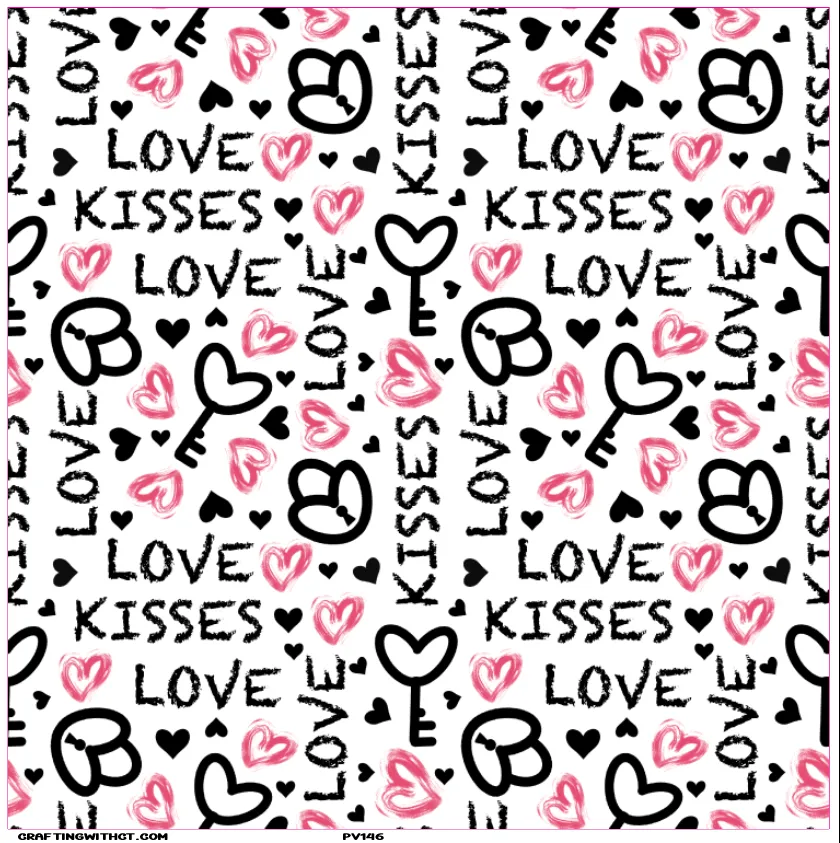 PV146 love keys vinyl sheet
