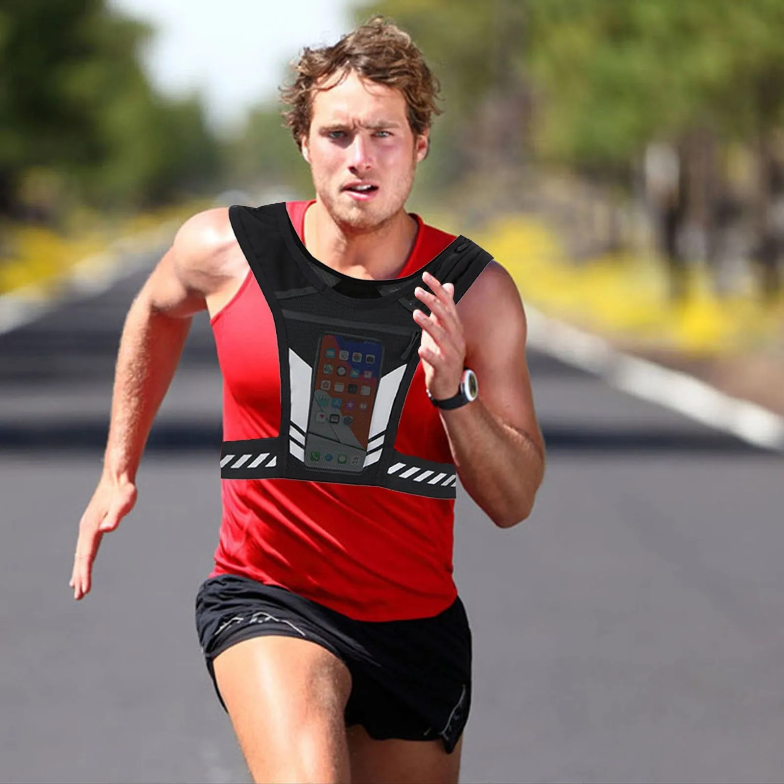 Reflective Elastic Vest for Running and Cycling