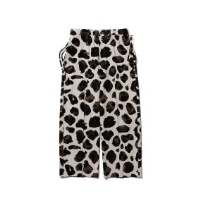 Sasquatchfabrix. Animal Pattern Linen Slacks Natural