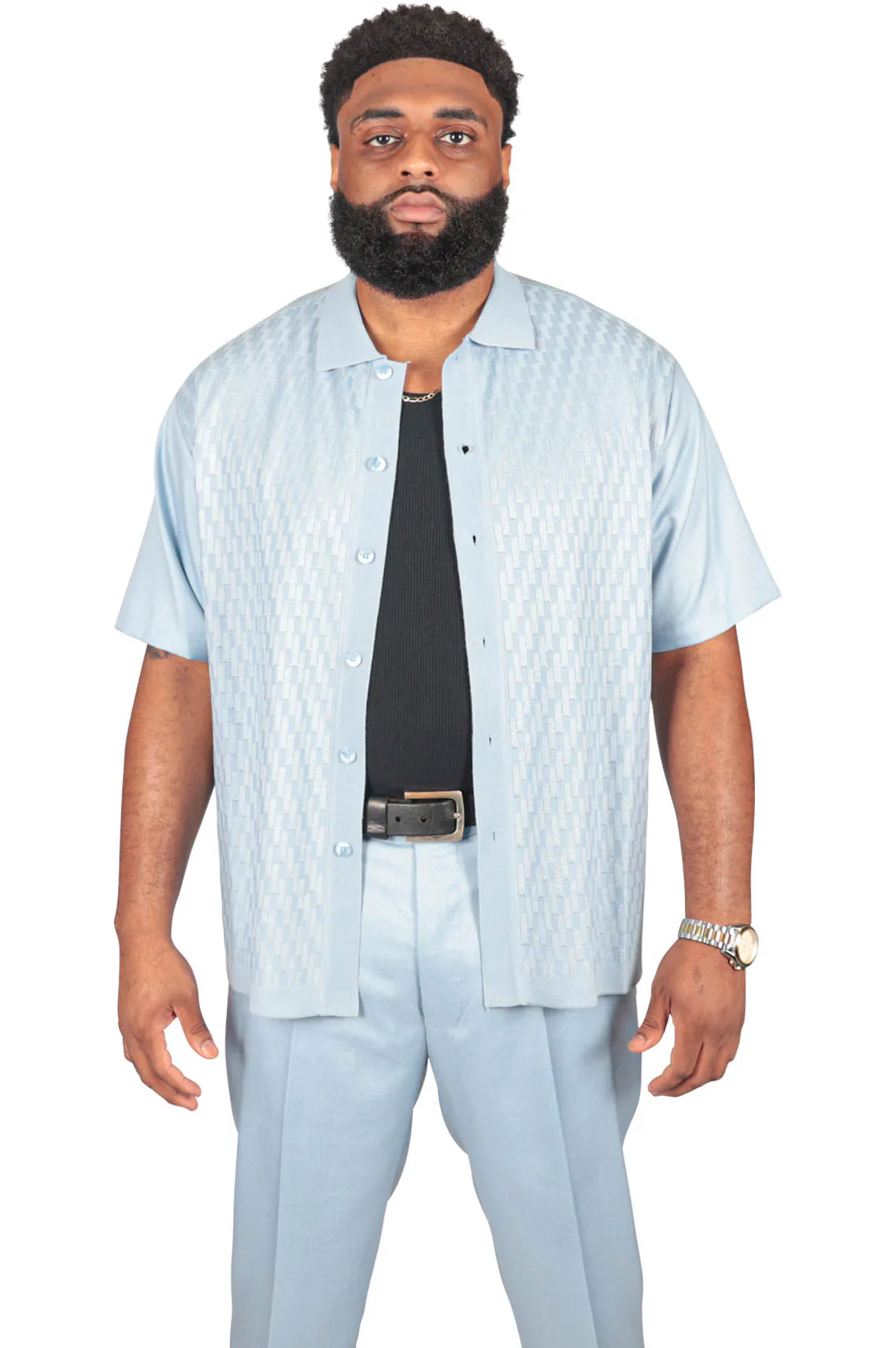 Solid Man 2 Piece Set, Light Blue