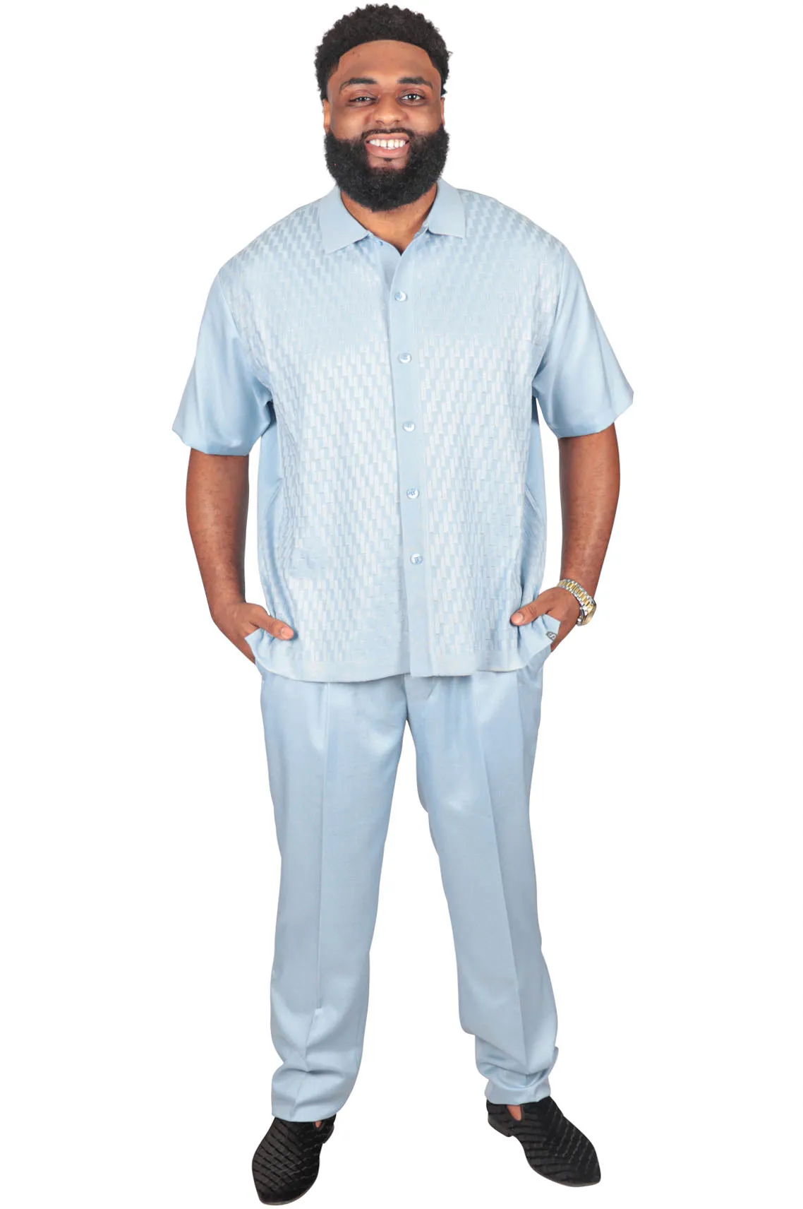 Solid Man 2 Piece Set, Light Blue