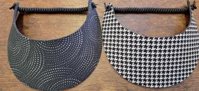 Sun Visors - Black Swirls and Houndstooth