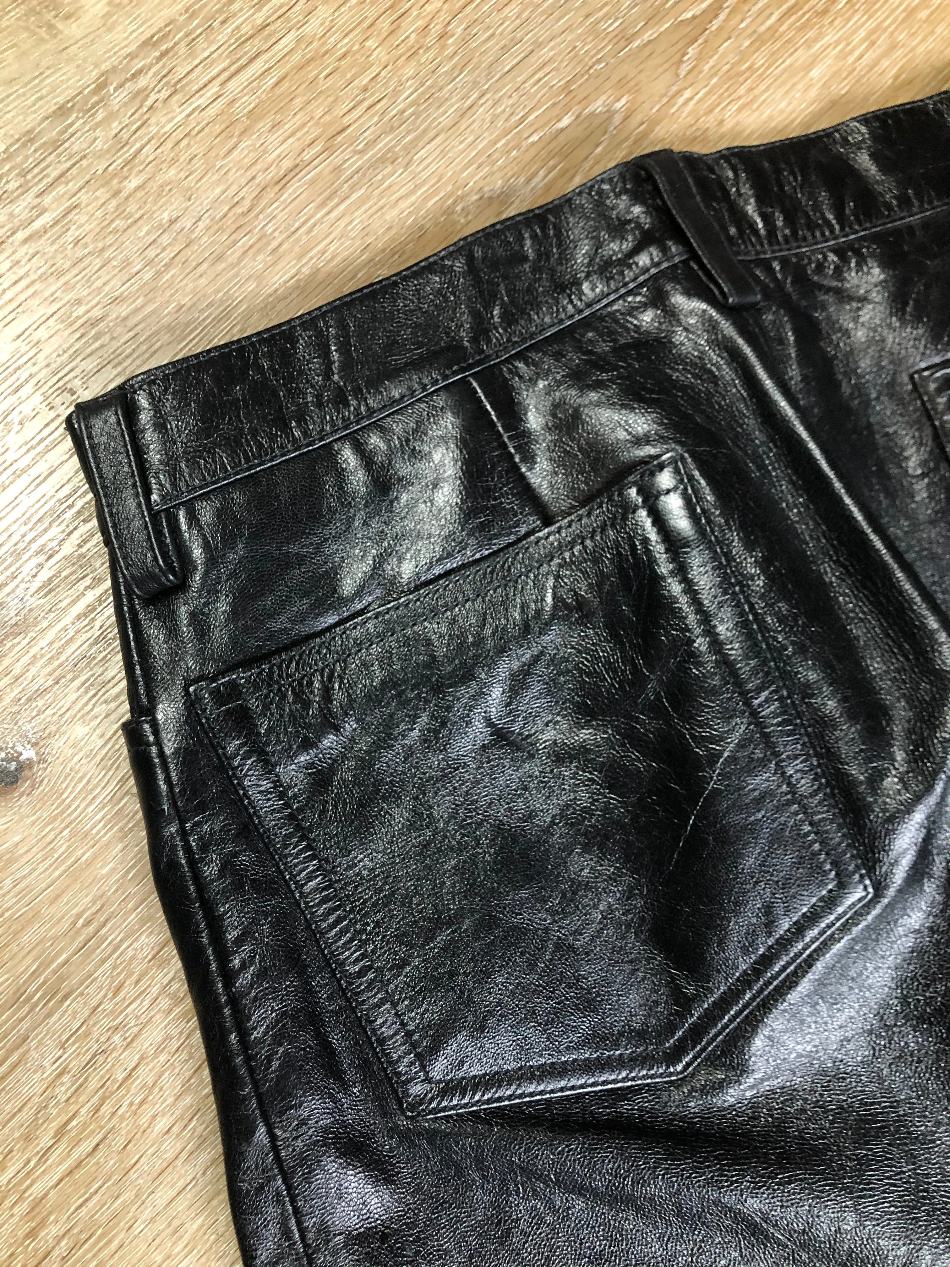 Vintage Gap Black Leather Pants, 30x32, SOLD